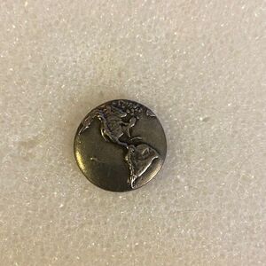 Danforth Pewter Lapel Pin 1992 Globe World Earth Flat Lapel Pin Signed